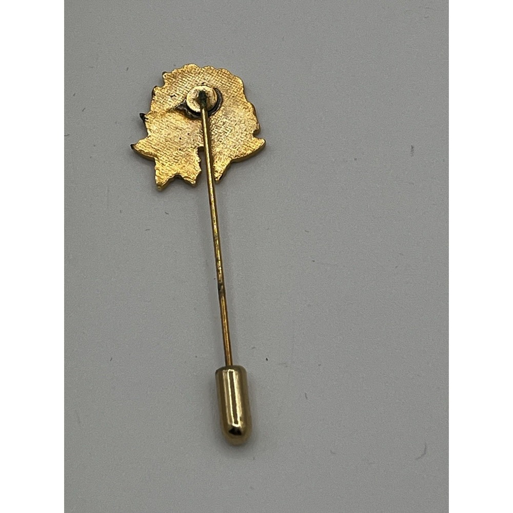 Vintage Hummel Red Rose Silver Plated Stick Pin Lapel Valentine's Day Gift - Picture 7 of 8